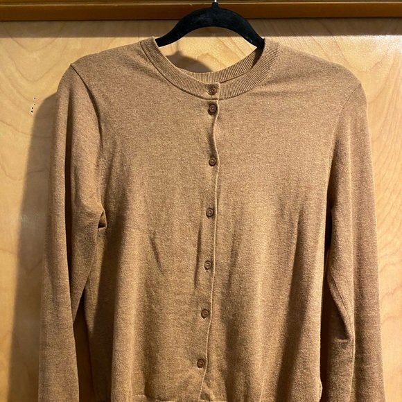 J. Crew Sweaters - J Crew Cardigan camel taupe beige M